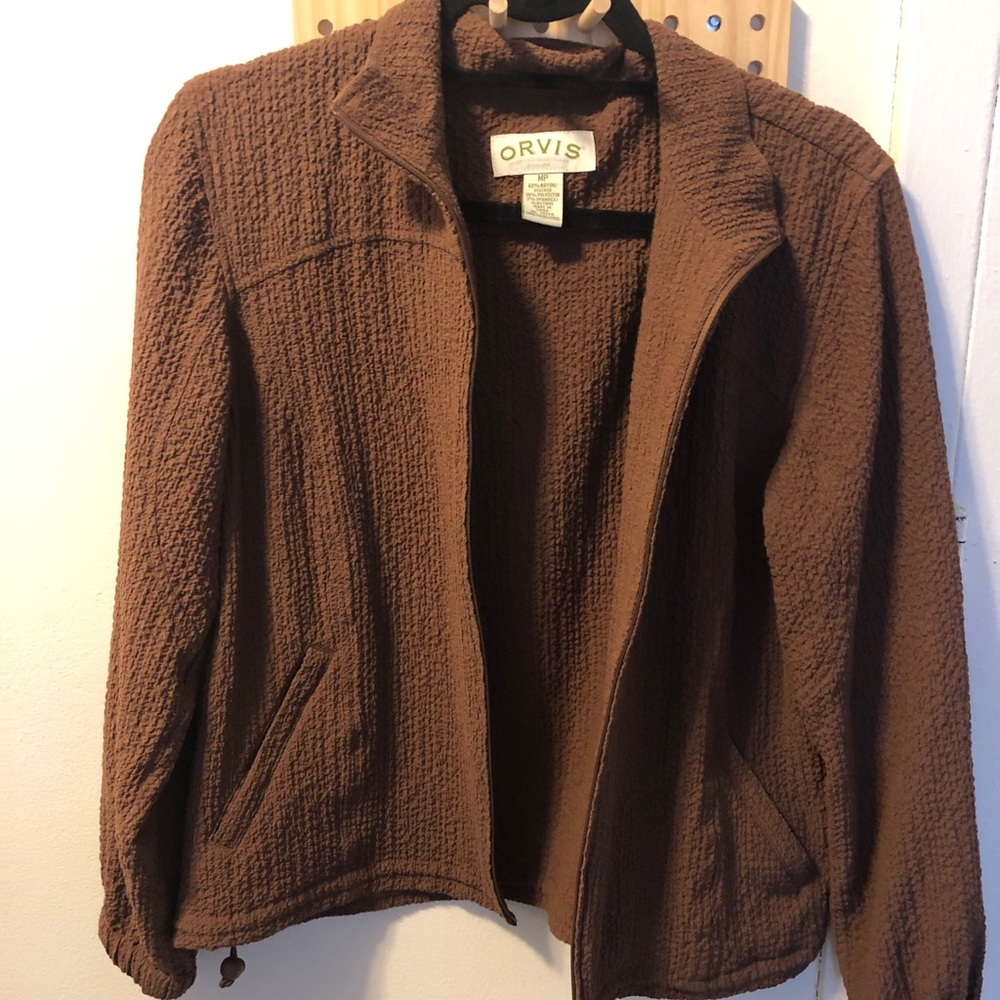 Orvis chocolate brown light jacket